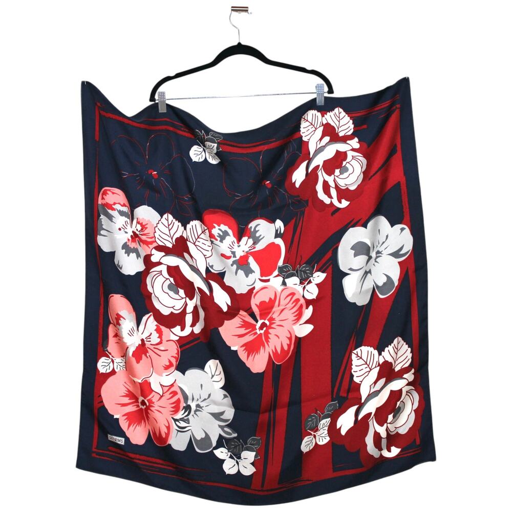 SETRMS 100% Silk Multi Color Patterned Square Large Scarf